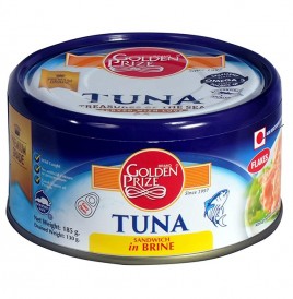 Golden Prize Tuna Sandwich Flakes in Brine   Tin  185 grams